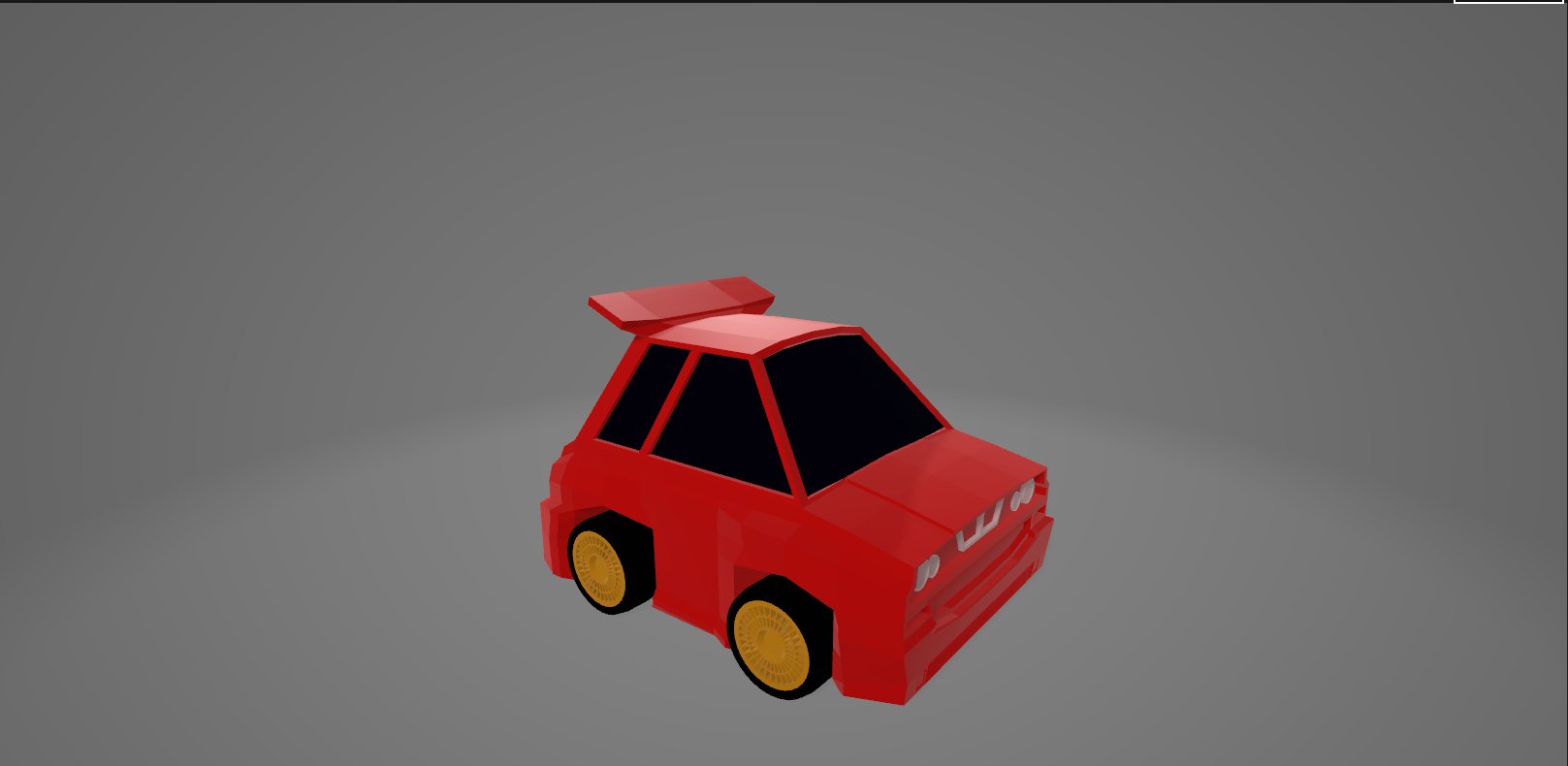 Low poly vw golf style vehicle preview image 1
